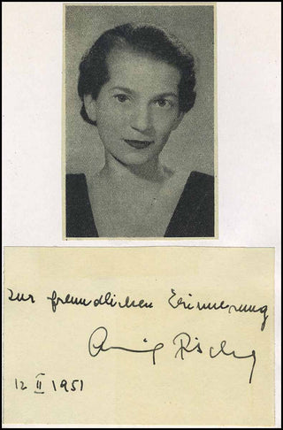 [Pianist] Fischer, Annie. (1914-1995) Autograph Signature