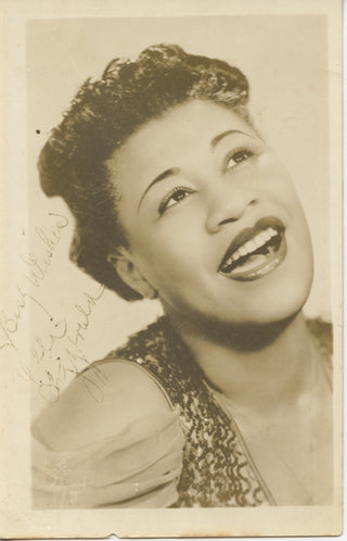 Fitzgerald, Ella. (1917–1996) Signed Postcard Photograph