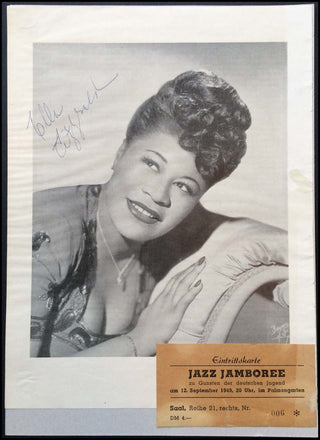 [Jazz & Song] Fitzgerald, Ella. (1917–1996) Signed 1949 Concert Program Photograph