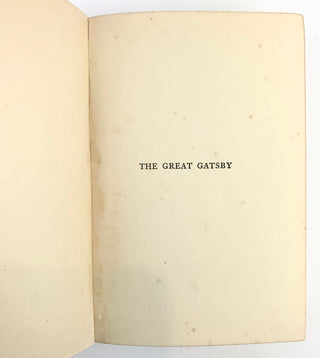 Fitzgerald, F. Scott. (1896–1940) The Great Gatsby - FIRST EDITION