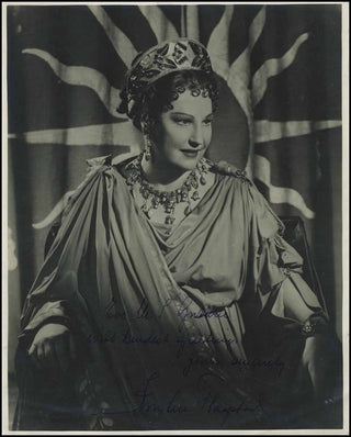 Flagstad, Kirsten. (1895–1962) Signed Photograph as Dido