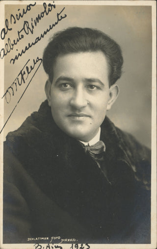 [Puccini, Giacomo. (1858–1924)] Fleta, Miguel. (1897–1938) Signed Postcard Photograph