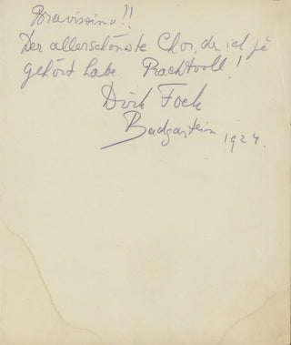 Foch, Dirk. (1886–1973) Autograph Signature