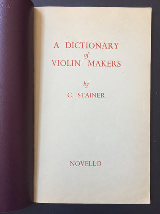 [Violin] Group of Four Histories of Violin Makers