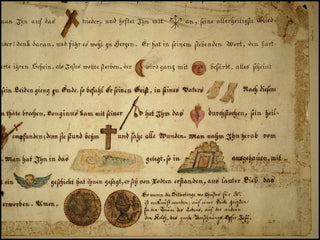 [Passion Story] 18th Century Illustrated Fraktur Passion Story