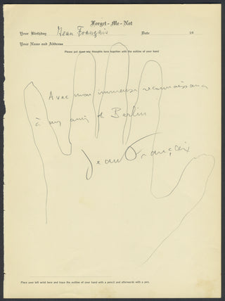 Françaix, Jean. (1912–1997) & Forster, Karl. (1904–1963) Signed Hand Tracing