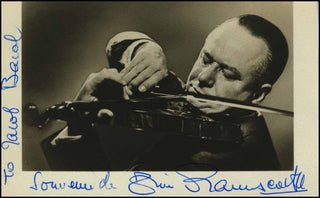 [Violinist] Francescatti, Zino. (1902 - 1991) Signed Photograph