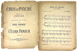 Franck, César.  (1822–1890) & Braud, Paul.  (1860–?) [[Cortot, Alfred. (1877–1962)]  "Eros et Psyché" - Inscribed to Thérèse César Franck, later in the Cortot Collection