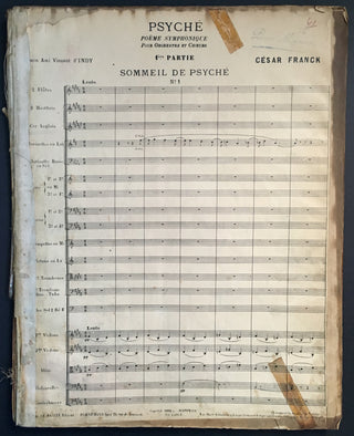 Franck, César. (1822–1890) [Monteux, Pierre. (1875–1964)] Psyché: Poëme Symphonique - Monteux's Score With His Markings