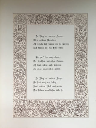 [Schumann, Robert. (1810–1856)] Frauen - Liebe und Leben. Lieder - Kreis... Illustrirt von Paul Thumann. - FROM THE COLLECTION OF JESSYE NORMAN