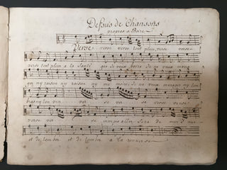 [French Drinking Songs] Chansons à boire - 18th Century Autograph Manuscript