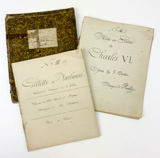 [French Opera] [Bizet, Georges. (1838–1875)] [Halévy, Fromental. (1799–1862)] [Audran, Edmond. (1840–1901)] Group of Three Early Manuscript Performance Prompt Books