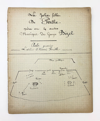 [French Opera] [Bizet, Georges. (1838–1875)] [Halévy, Fromental. (1799–1862)] [Audran, Edmond. (1840–1901)] Group of Three Early Manuscript Performance Prompt Books