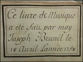 [French Music] 1758 Provencale Autograph Musical Manuscript