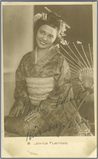 Fuentes, Jovita. (1895-1978) Signed Photograph as Madame Butterfly