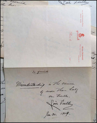 [Dance] Fuller, Loie. (1862-1928) Collection of Autograph Maxims