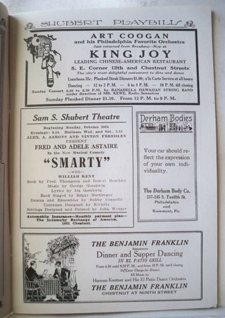 Gershwin, George. (1898–1937) & Astaire, Fred. (1899–1987) & Astaire, Adele. (1896–1981) "Smarty" ("Funny Face") - 1927 Tryout Program