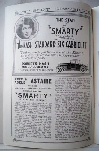 Gershwin, George. (1898–1937) & Astaire, Fred. (1899–1987) & Astaire, Adele. (1896–1981) "Smarty" ("Funny Face") - 1927 Tryout Program