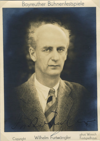 Furtwängler, Wilhelm. (1886–1954) Signed Postcard Photograph