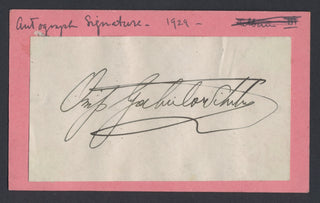 Gabrilowitsch, Ossip. (1878–1936) [Buxbaum, Friedrich. (1869–1948)] Autograph Signature