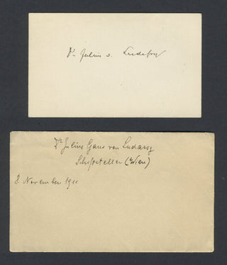 Gans-Ludassy, Julius von. (1858–1922) Autograph Signature