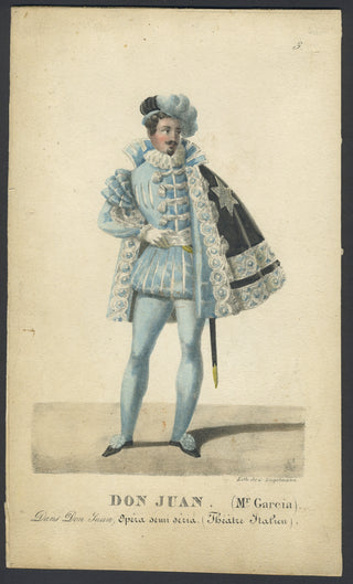 Garcia, Manuel. (1775–1832) Garcia as Don Giovanni - Original Lithograph