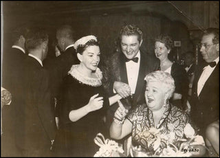 Garland, Judy. (1922–1969) & Liberace [Wladziu Valentino Liberace]. (1919–1987) & Tucker, Sophie. (1884–1966) Original Photograph