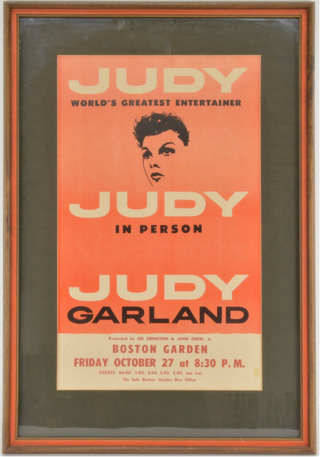 Garland, Judy. (1922–1969) Judy in Person at Boston Garden