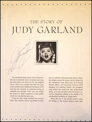 Garland, Judy. (1922–1969) Signed Program Photograph