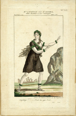 Gavaudan, Emilie. (1775-1837) [Dalayrac, Nicolas. (1753 - 1809)] "Sauvage! ... C'est toi qui l'est." - Original Engraving