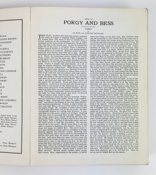 Gershwin, George. (1898–1937) Porgy and Bess