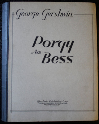 Gershwin, George. (1898–1937) Porgy and Bess