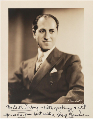 Gershwin, George. (1898–1937) Signed Photograph