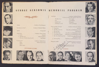 [Gershwin, George. (1898–1937)] Gershwin, Ira. (1896–1983) & Duncan, Todd. (1903–1998) Signed Memorial Concert Program