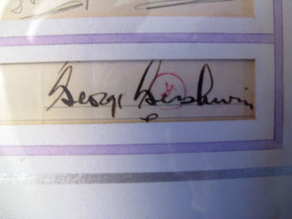 Gershwin, George. (1898–1937) Original Drawing and Autograph Signature