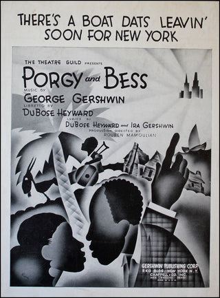 [Porgy and Bess] Gershwin, George. (1898–1937) There's A Boat Dats Leavin' Soon For New York - FIRST EDITION