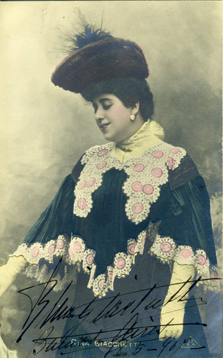 Giachetti, Rina. (1880-1959) Signed Hand-Colored Postcard