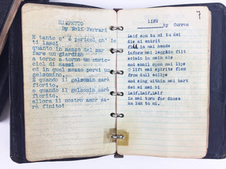 Gigli, Beniamino. (1890–1957) Three Original Notebooks of Song Lyrics