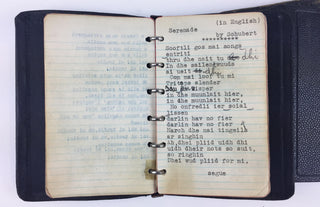 Gigli, Beniamino. (1890–1957) Three Original Notebooks of Song Lyrics