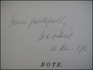 Gilbert, W.S. (1836-1911) W.S. Gilbert's Original Plays. First Series -SIGNED Presentation Copy