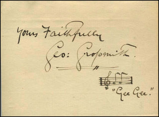 [Gilbert, W.S. (1836-1911) & Sullivan, Arthur. (1842-1900)] Grossmith, George. (1847 - 1912) Original Autograph and Program from Opening Week Performance of H.M.S. Pinafore