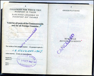 Bachauer, Gina. (1913–1976) Signed Passport