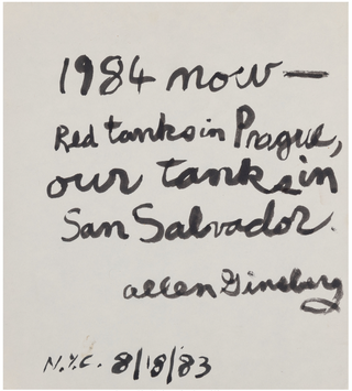 Ginsberg, Allen. (1926–1997) Orwell 1984: Four Calligraphic Autograph Manuscripts