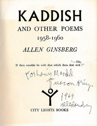 Ginsberg, Allen. (1926–1997) "Kaddish and Other Poems" - SIGNED