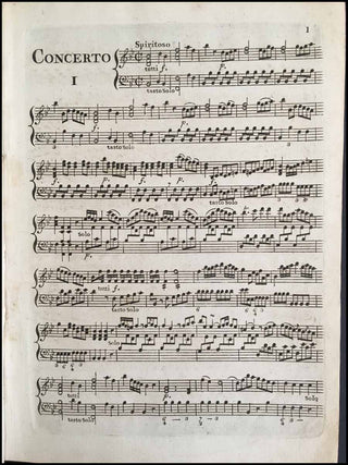 Giordani, Tommaso. (ca. 1730 - 1806) A second set of six concertos : for the harpsichord or piano forte with accompaniments : Opera XXIII