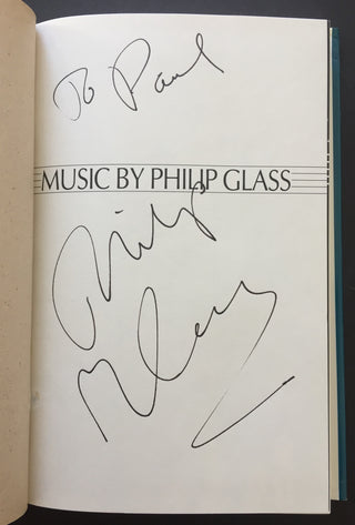 Glass, Philip. (b. 1937) Music by Philip Glass - SIGNED