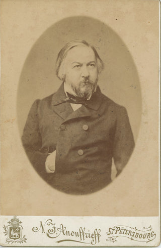 Glinka, Mikhail. (1804-1857) Original Cabinet Photograph, inscribed to Vladimir Rebikov