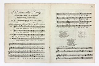 [God Save The King]  God Save the King, Harmonized for Four Voices, adapted also for one Voice, with An Accompaniment for the Piano Forte.