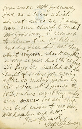 Godowsky, Leopold. (1870–1938) Archive of Autograph Letters