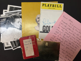 Meir, Golda. (1898–1978) & Bancroft, Anne. (1931–2005) Collection of Signed items related to the 1977 play "Golda"